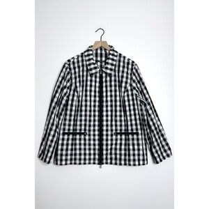 LAUREN RALPH LAUREN Gingham Full Zip Jacket